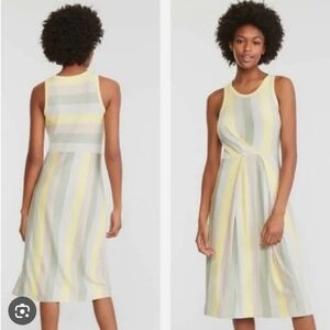 LOFT Pastel Striped Midi Dress